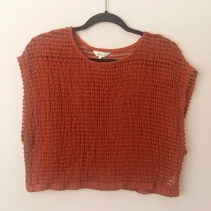 Kirra open knit box crop top